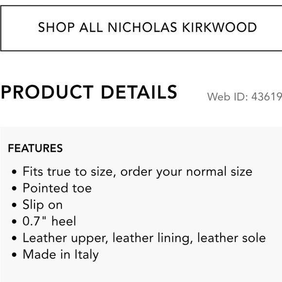 NICHOLAS KIRKWOOD Beya Black Patent Leather Pointed Flat 42 - Picture 11 of 11